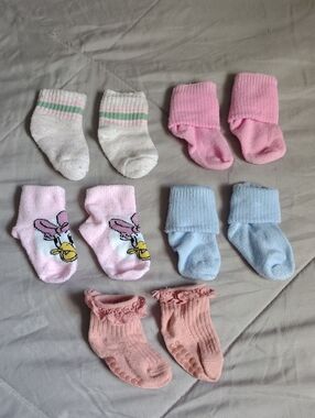 Disney Baby Socks Pack in Pink, Blue, White